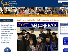 Tablet Screenshot of calprepcollege.com